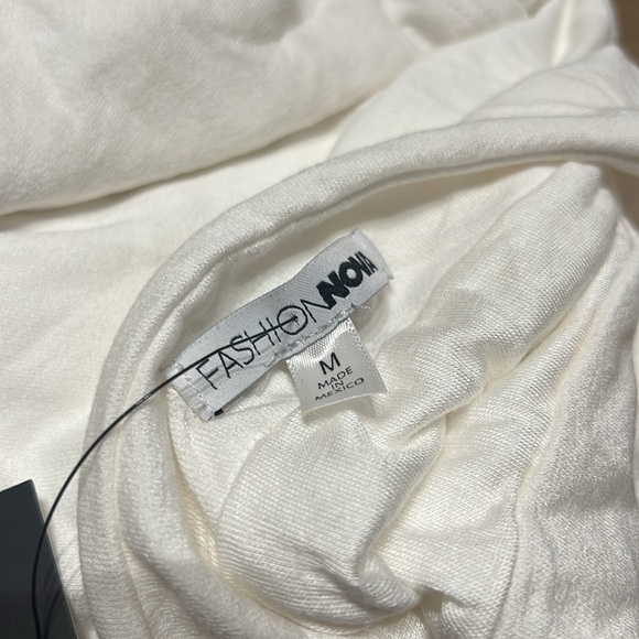 Soft, Fitted, White T-shirt Dress - Picture 7 of 11